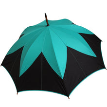 Load image into Gallery viewer, "Vista International" Red/Yellow/Turquoise Flower Patching Umbrella