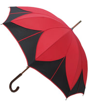 Load image into Gallery viewer, "Vista International" Red/Yellow/Turquoise Flower Patching Umbrella