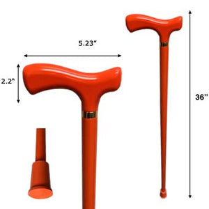 "Vista International" Fashion Colors Wood Handle Walking Stick
