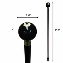 Load image into Gallery viewer, No.8 Billiard Ball Walking Stick
