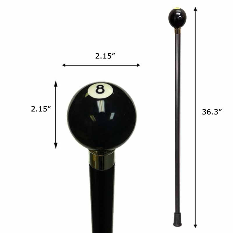 No.8 Billiard Ball Walking Stick