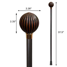 Load image into Gallery viewer, &quot;Vista International&quot; Brown Round Handle Walking Stick
