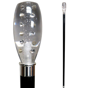 "Vista International" Clear Swarovsky Handle Walking Stick