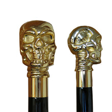 Load image into Gallery viewer, &quot;Vista International&quot; Deluxe Skull Brass Walking Stick
