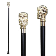 Load image into Gallery viewer, &quot;Vista International&quot; Deluxe Skull Brass Walking Stick
