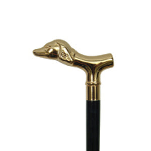 "Vista International" Dog Brass Handle Walking Stick
