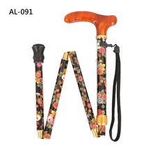 Load image into Gallery viewer, &quot;Vista International&quot; Adjustable Slim Folding With Fabric Travel Walking Stick
