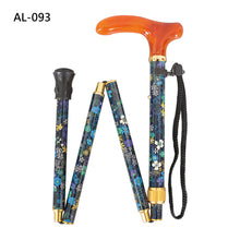 Load image into Gallery viewer, &quot;Vista International&quot; Adjustable Slim Folding With Fabric Travel Walking Stick
