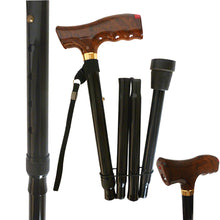 Load image into Gallery viewer, &quot;Vista International&quot;  Adjustable Folding Travel with Multiple Function handle Walking Stick
