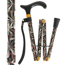 Load image into Gallery viewer, &quot;Vista International&quot; adjustable Small Folding With Classic Paper Travel Walking Stick

