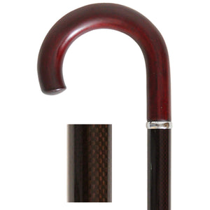 "Vista International" Curved Handle Graphite Fiber Walking Stick