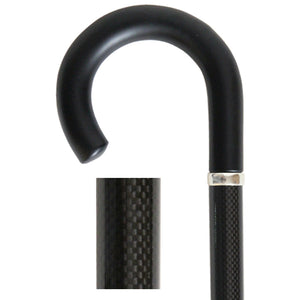 "Vista International" Curved Handle Graphite Fiber Walking Stick