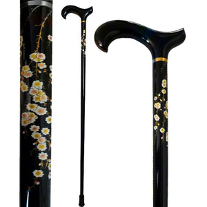 "Vista International" Hand painting Flower Walking Stick