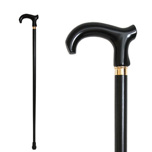 "Vista International" Black Derby Handle Wood Walking Stick